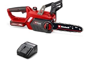 Tronçonneuse sans fil Einhell GE-LC 18/25-1 Li Kit Power X-Change (18 V, longueur de coupe 23 cm, vitesse de chaîne 4,5 m/s, lubrification automatique, incl. 1x batterie 3,0 Ah + chargeur)