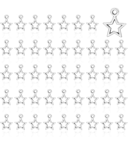 100 Breloques Étoile De David – Charms Magen David Argenté Tibétain Rétro | Lot 100 Pièces Pour Bijoux DIY, Bracelets, Colliers & Boucles D'Oreilles
