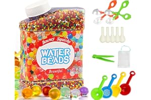 HOVIN Wasserperlen für Pflanzen, Set 50000 Stück, Gelkugeln Durchsichtig, Ungiftig, Vase-Füllstoff und Deko