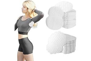 XHJZGCTECH 80 Pcs Armpit Sweat Pads, Underarm Sweat Pads for Women Men, Self Adhesive Absorbent Antiperspirant Armpit Guards Patches Blocker Dress Shields Invisible
