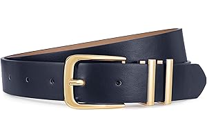 JASGOOD Women Leather Belt for Jeans Pants Fashion Ladies Leather Waist Belt Gold/Sliver Buckle Belt