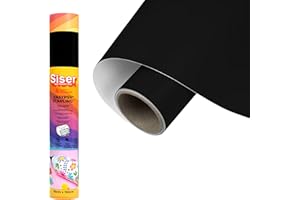 Siser EasyPSV Starling - 150 x 30 cm Schwarzes, mattes, permanent haftendes Vinyl, zur Personalisierung von Objekten und harten Oberflächen, Cutterplotter-kompatibel, spülmaschinenfest