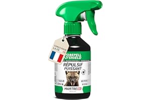 RepellShield® Répulsif Anti Fouine et Anti Martre Voiture -250ml- Menthe Poivrée - Non Tachant - Usage Intérieur & Extérieur - Anti Rongeur Voiture, Grenier, Jardin - Éloigne les Animaux Nuisibles