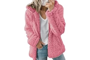 WHZXYDN Nuovo Abbigliamento da Donna con Cappuccio in Pile di Lana Autunno E Inverno Cappotto Caldo Giacca