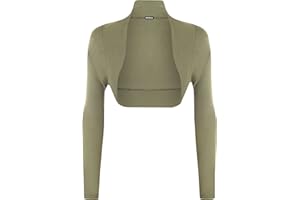 WearAll Ladies Long Sleeve Shrug Womens Bolero Cardigan Top Sizes 8-14