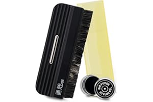BIG FUDGE Nettoyant pour disque vinyle - Brosse et stylet gel pour aiguilles de disque - Disque antistatique en fibre de carbone anti-rayures