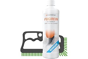 ‎FUGINATOR FUGINATOR® Fugenbürste grau/gün inkl. Fugenreiniger 250 ml - Fugenreinigungsset - Bürste zur Fugenreinigung in Bad, Küche und Haushalt