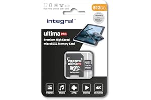 Integral 512 GB karta micro SD 4K Video Premium High Speed SDXC do 100 MB/s prędkość odczytu i prędkość zapisu 50 MB/s V30 C10 U3 UHS-I A1