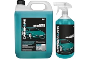 CARSHARK Tyre Dressing 1L + 5L, High Performance Formula, Deep Shine, UV Protection