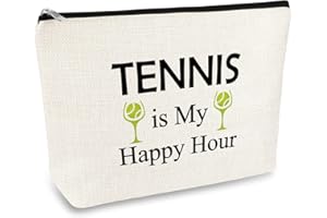 MIKELA Tennis Gifts for Women Tennis Lover Gift Cosmetic Bag Tennis Team Gift Tennis Player Christmas Birthday Gift Tennis Coach Gift Makeup Bag Tennis Gifts for Friends Coworkers Gift Travel Pouch