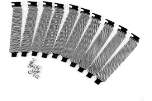 S SIENOC 10 x Cubierta de Ranura PCI con Tornillos Placa de obturación de Filtro de Polvo de Acero Duro Cubierta de Ranura PCI con Tornillos 10 x 20mm, Negro