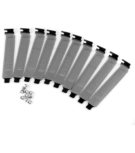 Set 10 Coperture Per Slot PCI - In Acciaio Nero Con Viti | Antipolvere Per Case PC - Foto 7