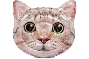 Intex 58784EU - Materassino Gonfiabile Mare Gatto, Vinile, Grigio, 137x130x23 cm