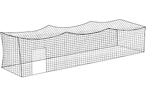 Aoneky Baseball Batting Cage Netting 8x8x20ft - Polyethylene Twisted Knotted Small Softball Hitting Net, Small Pro Garage Softball Batting Cage Net