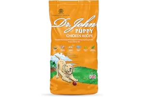 GILBERTSON & PAGE Dr John Dry Puppy Food 10kg with Omega-3s - Chicken Recipe - Complete Nutrition for Puppies of Sporting Active Breeds - Junior High Protein Dry Dog Food.