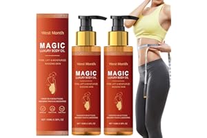 VEXRAN 2 Pièces Aureva Magic Huile Corporelle Relachement De La Peau, Huile Raffermissante Corps, Pour Fesses, Abdomen, Cuisses Et Bras