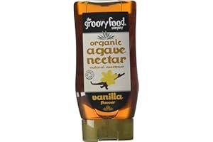 Groovy Food Company Organic Agave Nectar Vanilla Flavour, Amber, 250ml, Pack of 3