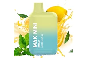 ZANWISE MAK-MINI Vaper sin Nicotina Desechables de Sabores 800 Puff Caladas Pod Vapeador Cigarro Electronico Vapeadores Baratos con Liquido para Dejar de Fumar (Limon Menta)