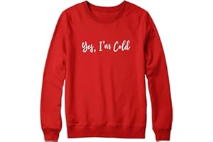 Purple Print House Unisex Yes I'm Cold Sweatshirt - Slogan Christmas Jumper For Her - Winter Gift