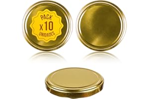 TAPAS & ENVASES RIOJA Coperchi metallici per barattoli di vetro, a vite, ermetici, di diversi diametri, coperchi di ricambio per conserve 100 mm diámetro bianco