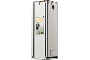 Spider Farmer Tente de culture Pro 60 x 60 x 180 cm, avec porte enroulable, fenêtre d'observation, plaque de sol amovible, tissu Mylar 2000D, pour culture hydroponique d'intérieur avec SF1000, SE1500