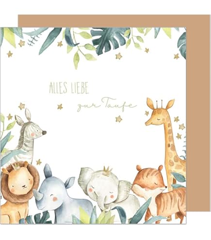 Edition Seidel Carte De Vœux De Baptême De Qualité Supérieure Avec Enveloppe - Carte De Vœux - Carte De Vœux - Carte De Vœux - Tout L'amour De L'Arche