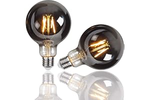 ESIP Ampoule Edison,2 Pièces G95 E27 4W Ampoule LED Vintage Lampe Décorative Ampoules Rétro Filament Ampoule Antique Blanc Chaud pour Restaurant, Café, Windows,Showrooms,Ampoules à Incandescence