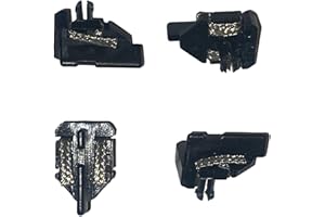 SSC TYRES SSC Slot Cars Replacement Spares 4 Easyfit Long Stem Car Guide Blades with braids and 8 Eyelets Compatible for Scalextric Slot Cars Models, Toy DIY Parts Accessories with Braid