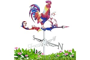 NUYHGTR Segnavento in metallo a forma di gallo, decorazioni per animali all'aperto, Segnavento da giardino con animali, Girandola per giardino, Segnavento per giardino, Segnavento per cortile, Girandola a