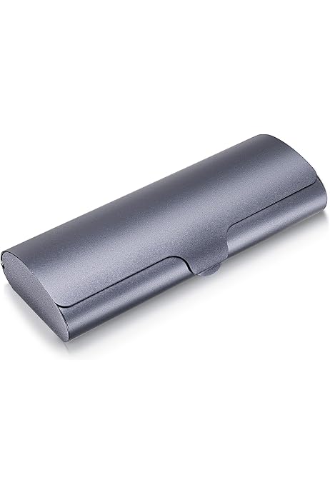 Minkissy Étui Rigide Aluminium Doré Pour Lunettes - Boîtier Métal Léger Et Compact, Protection Anti-Chocs Et Anti-Rayures, Idéal Voyage
