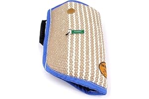 SUNDELY® Dog Bite Arm Sleeve Guard Safety Train Pillow for Training Police Young Working Dog Schutzhund German Shepherd Malinois Little Intermediate Size (Blue Edge)