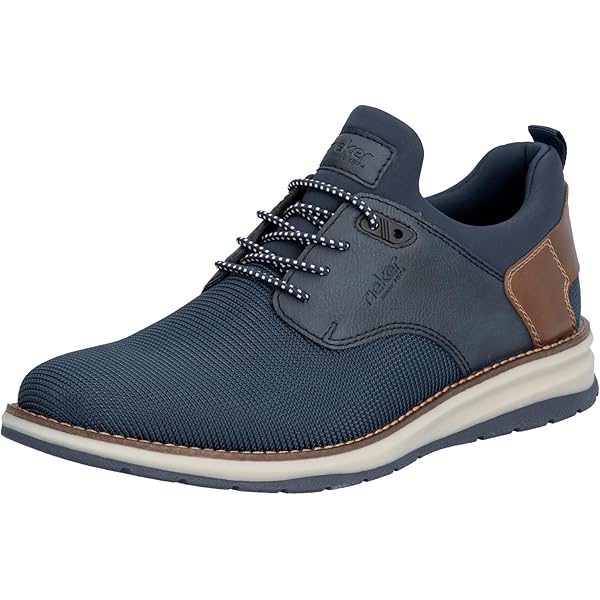 Rieker heren 16504 oxford, blauw, 45 EU