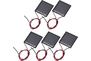 QUARKZMAN 5 stycken 0,09 W 1,5 V 60 mA mini solpanel, 30 x 30 mm
