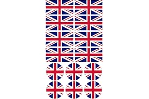 HABERDASHERY ONLINE 28 Flag Stickers for Bikes, Motorcycles, Accessories. (UK)