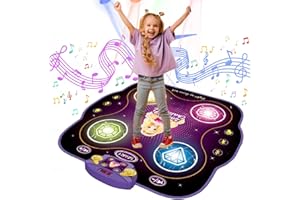 ZILYNHOM Dance Mat, Kids Toys for 3 4 5 6 7 8 Years Old Girls& Boys, Light Up Electronic Dance Pad with Bluetooth, 9 Challenge Levels, 4 Modes, 4 Sensitive Step Key, Anti-slip, LED Display, Birthday Xmas Gift
