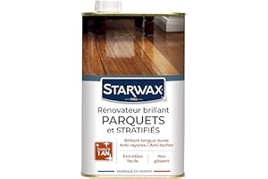 STARWAX - Renovador Brillante Protector para Parquets Barnizados y Suelos Laminados - Aporta Brillo, Protege y Disimula Arañazos - Antimanchas y Antidesgaste- 1L - hasta 30 m²