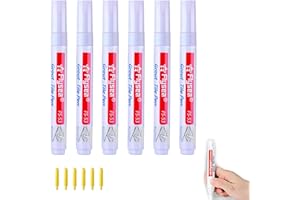 AONAYO 6 lápices para juntas de color blanco, para juntas de baño, resistentes al agua, para azulejos, azulejos, juntas, resistentes al agua, color antracita, para azulejos, baño, azulejos y cocina