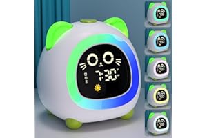 Comzler Kinderwecker, OK to Wake-Uhr mit Nachtlicht für Kinder, Uhr zum Bleiben im Bett, Schlaftraining, Nickerchen-Timer, süße Kinderzimmerdekoration, Geschenkideen für Kinder (Grün)