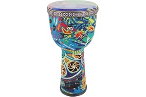 Toddmomy African Djembe Drum Hand Painted Percussion Instrument for Adults Wear-resistant African Percussion Drum for Performance