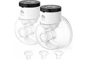 Bellababy Tiralatte indossabile, tiralatte portatile senza fili indossabile con display LCD touchscreen, 4 modalità e 6 livelli, (dimensioni inserto extra: 17 mm, 19 mm, 21 mm) - 24 mm