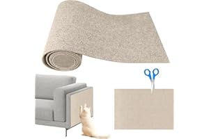 GÉNÉRIQUE Miawouf Griffoir Chat Canapé 40 cm ×200 cm Tapis Griffoir Chat Mural Protection Canape Anti-Griffe Convient pour La Protection Anti-Rayures des Meubles, Canapés Et Portes (Beige)