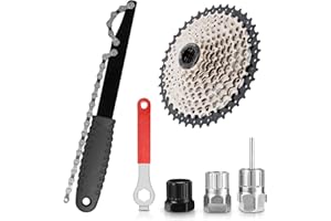 FERRGIA Juego de Extractor Manivela Bicicleta,5 Piezas General Herramienta de Eliminación de Cassette de Bicicleta,Extractor Cassette Bicicleta,para Instalar Desmontar los Piñones del Cassette