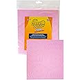 Scrub Daddy Damp Duster Towel, Multipurpose Dusters for Cleaning - Venetian & Wooden Blind Cleaner, Ridged Dusting Sponge for Vents, Radiator, Skirting Boards, Mirrors - Home Cleaning Products, Pink