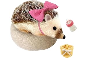 Silikon Kirpi - 13 cm Sevimli Kirpi - Gerçekçi Hayvan Modeli Uyku Pedi ile Silikon Bebek Ev Oda Dekorasyonu Çocuk Oyunu için