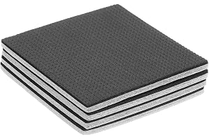 QUARKZMAN 4 stycken självhäftande filttassar – 80 x 80 x 5 mm (L x B x D) möbeltassar filt – kvadratisk filtglidare, stol, ha