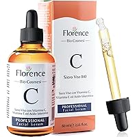 60ml Bio Hyaluron Serum mit Vitamin C, E. Hochkonzentriert Anti-Falten, Anti-Aging und Dunkle-Flecken. Hyaluronsäure-Gesichts