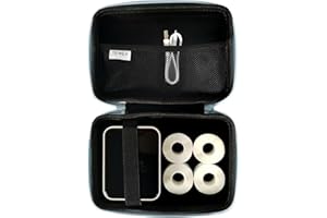 TEWEV Étui de Rangement Grande Capacité pour Étiqueteuse Bluetooth Pristar, SUPVAN E10/T50M Pro, NIIMBOT D110/B1 et Rouleaux d'Étiquettes Autocollantes, Housse de Protection Antichoc et Portable, Bleu Ciel