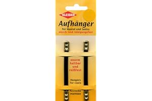 Kleiber Clothes Hooks / Tags Made of Plastic/Metal for Sew-On Set of 2 Black