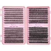 MAYCREATE® 640 Pcs Lash Clusters 4 Style Cluster Lashes 9-16mm | Individual Lashes Clusters Eyelash Extensions False Eyelashe