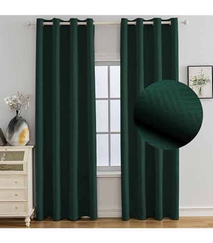 Tende Velluto Oscuranti Adelaide – Set 2 Pezzi Da 140x260 Cm Con Occhielli, Verde Lussuoso, Isolamento Termico E Acustico
